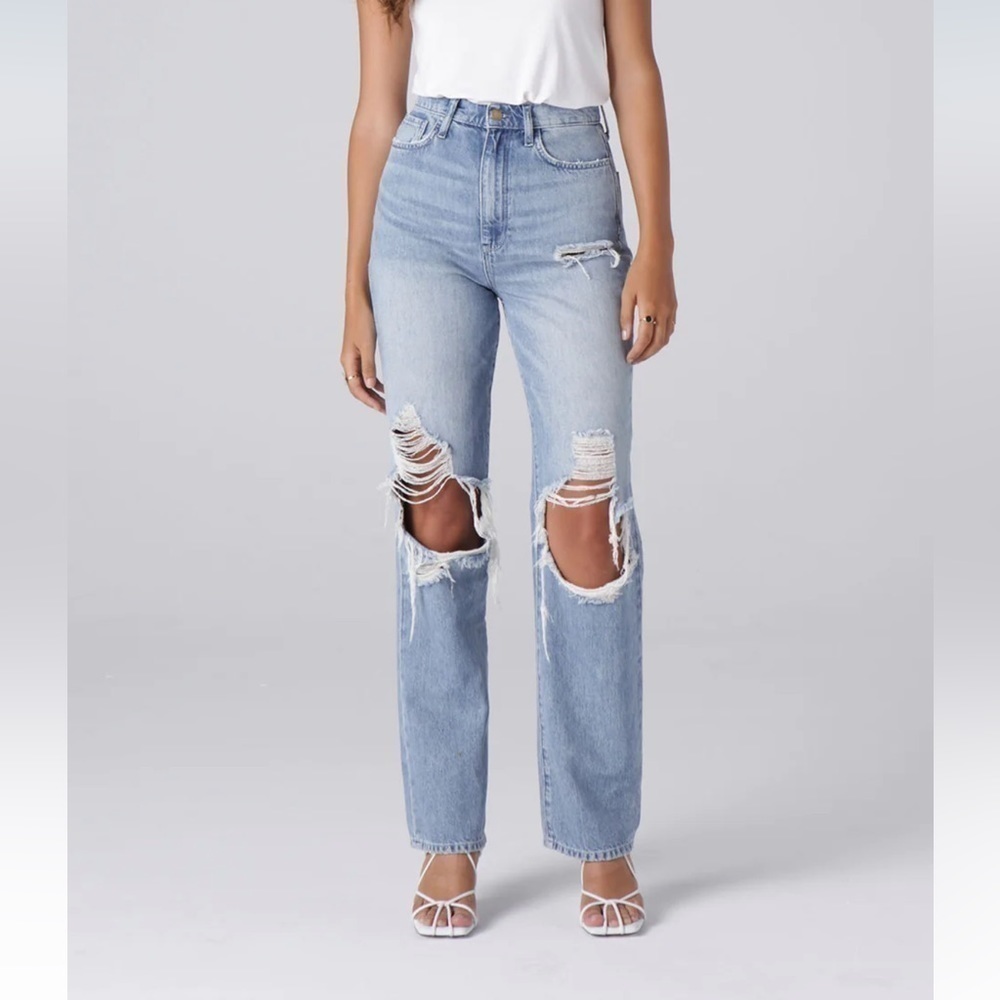 Triarchy Ms. Triarchy Lightweight Destroyed blue jeans - Light Indigo